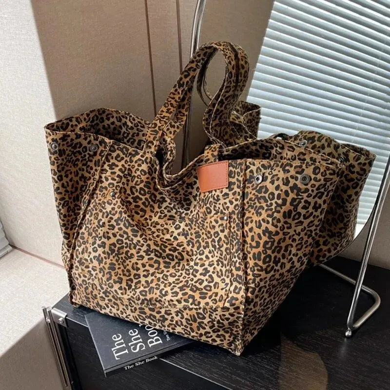 Leopard Tote Bag Vintage