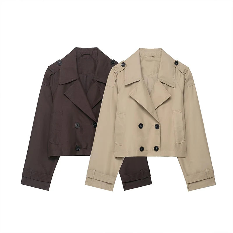 Women's Double Breasted Trench