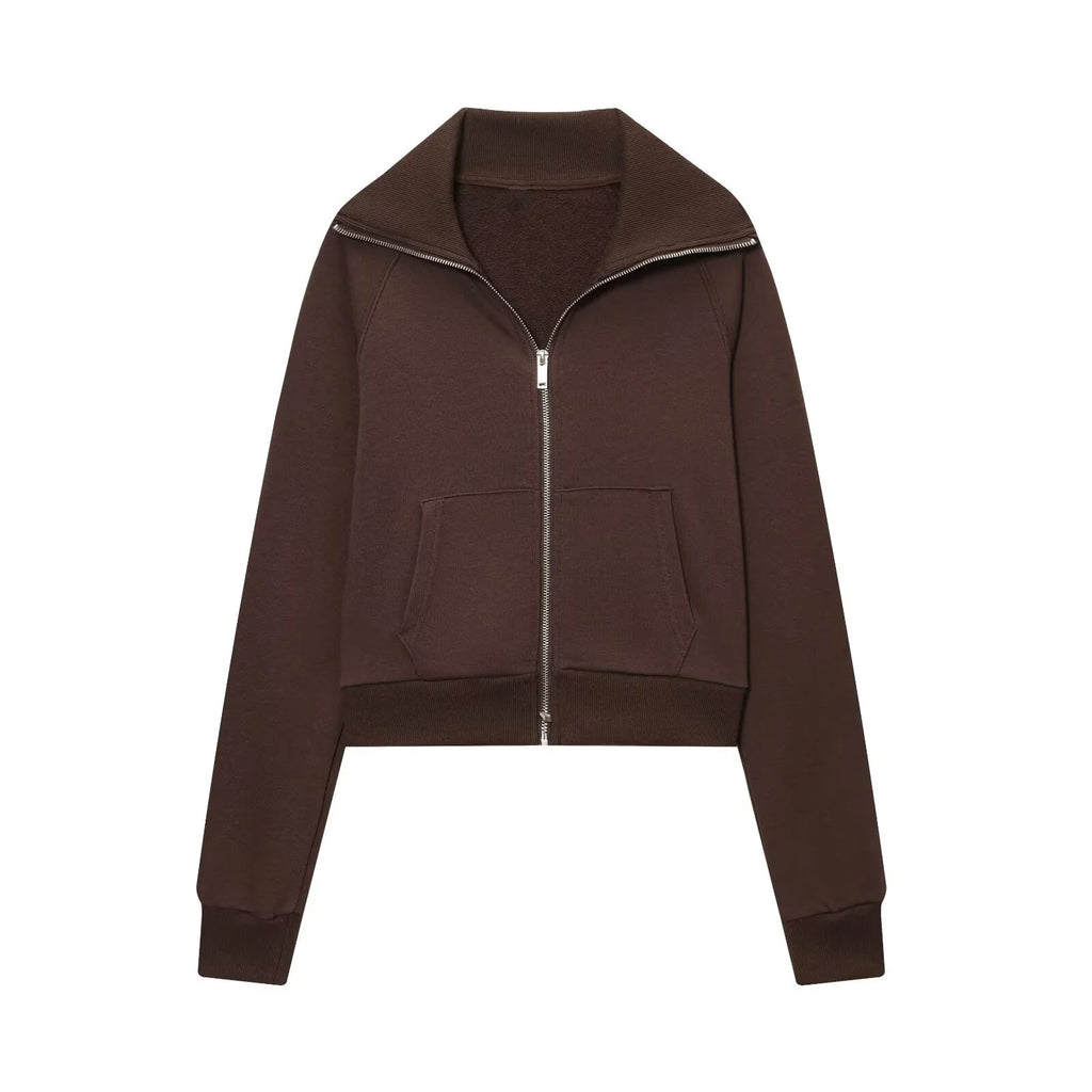 Long-Sleeved Zipper Jacket