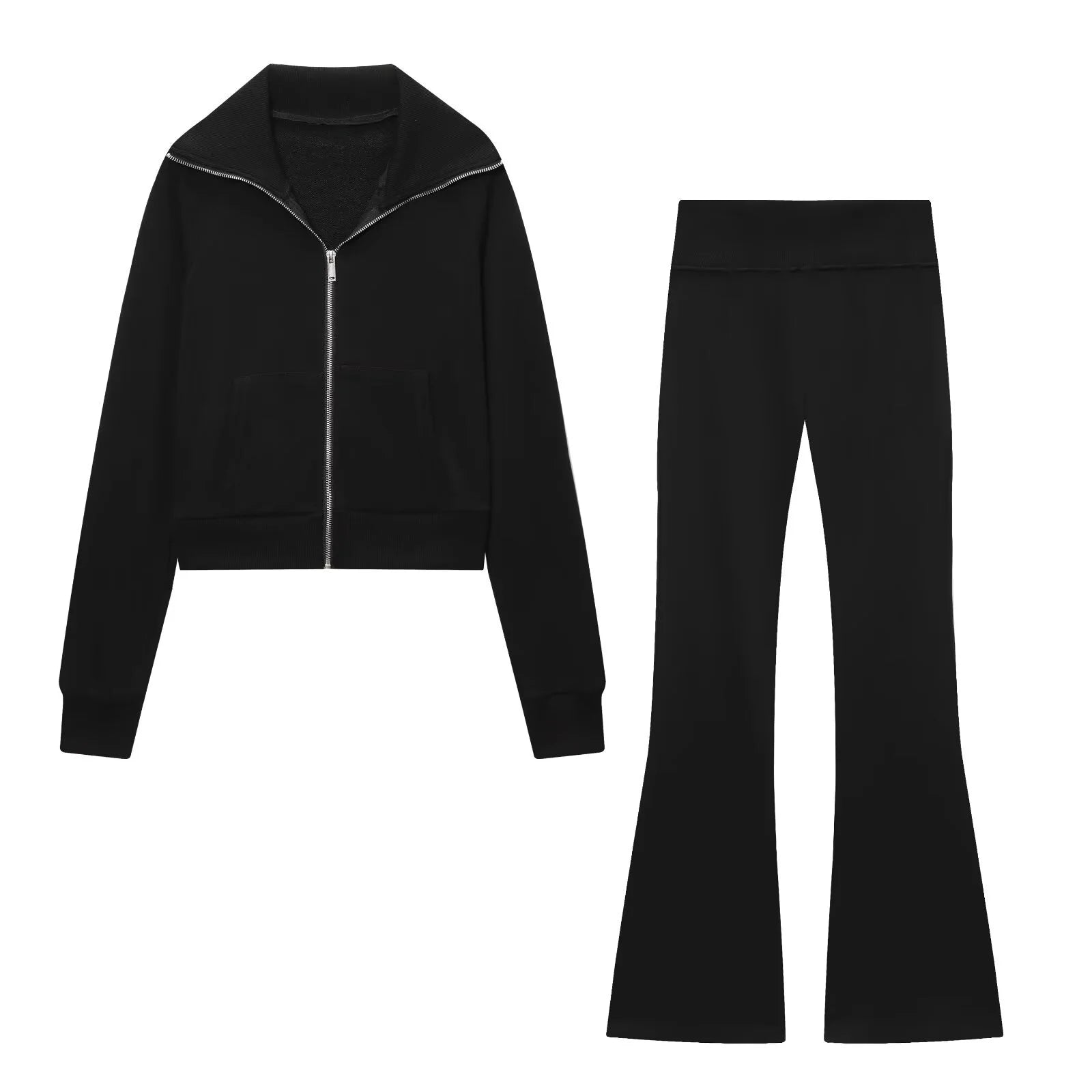 Long-Sleeved Zipper Jacket